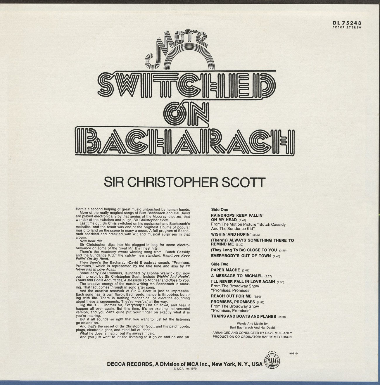 More Switched-On Bacharach