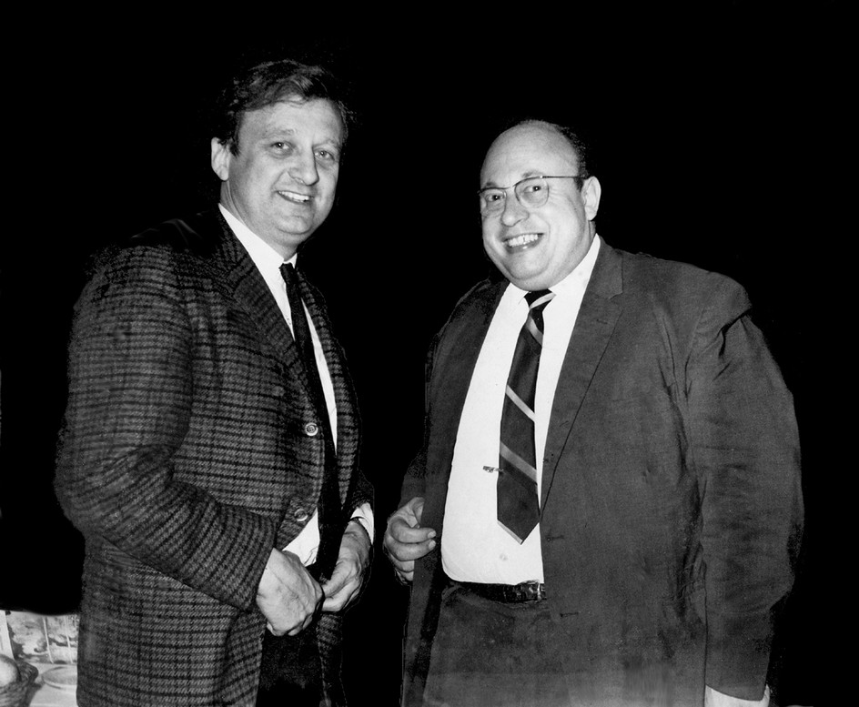 Gershon Kingsley and Jean-Jacques Perrey, 1966. Photo edited by Dana Countryman.