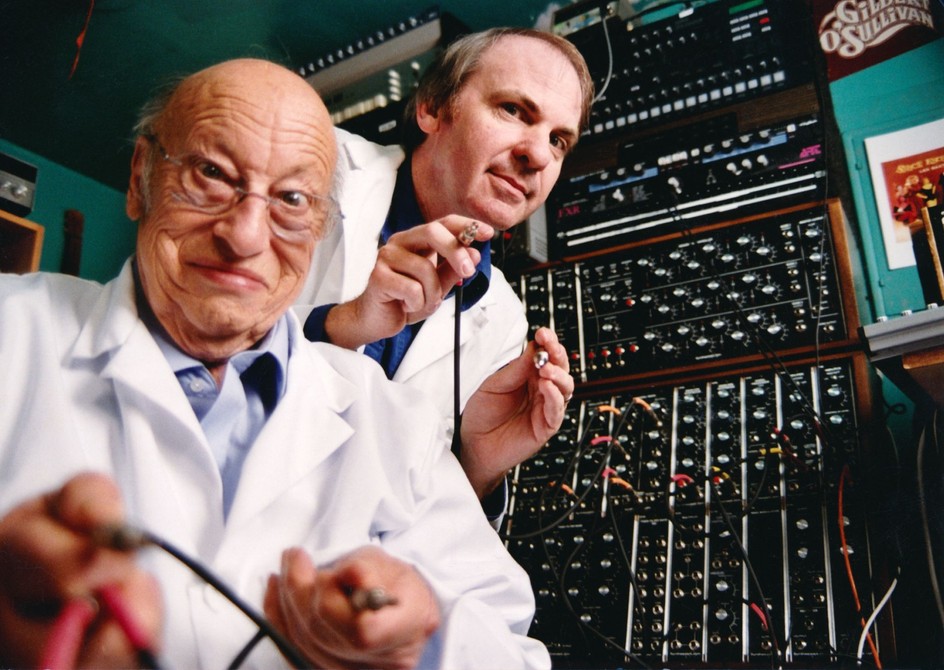 Jean-Jacques Perrey and Dana Countryman, in Countryman’s studio, circa 2005.