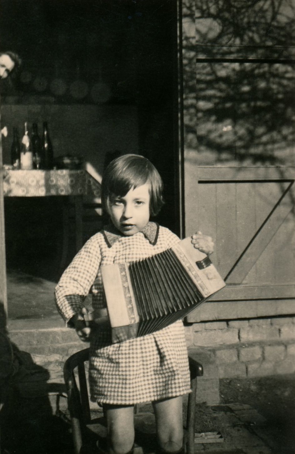 Jean Marcel Leroy at four years old, some years before he took on the moniker Jean-Jacques Perrey. The button accordion was his first instrument.